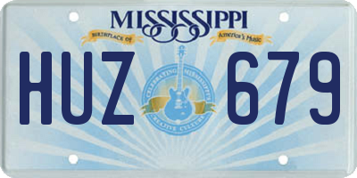 MS license plate HUZ679