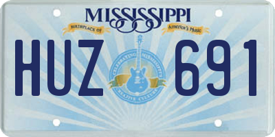 MS license plate HUZ691