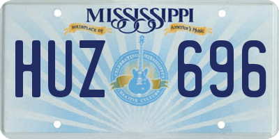 MS license plate HUZ696