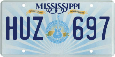 MS license plate HUZ697