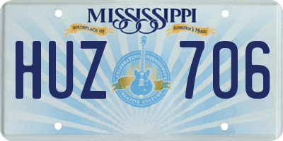MS license plate HUZ706