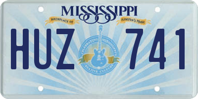 MS license plate HUZ741