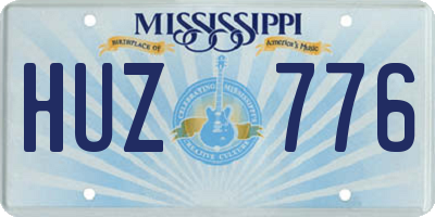 MS license plate HUZ776
