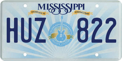 MS license plate HUZ822