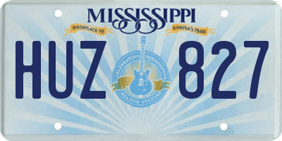 MS license plate HUZ827