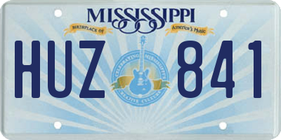 MS license plate HUZ841