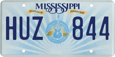 MS license plate HUZ844