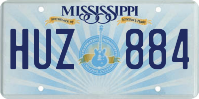 MS license plate HUZ884