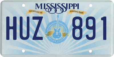 MS license plate HUZ891