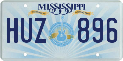 MS license plate HUZ896