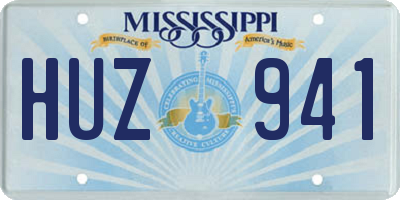 MS license plate HUZ941
