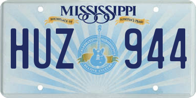 MS license plate HUZ944