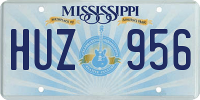 MS license plate HUZ956
