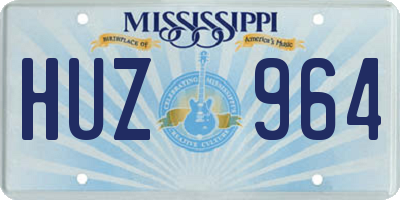 MS license plate HUZ964