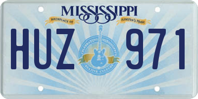 MS license plate HUZ971