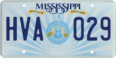 MS license plate HVA029