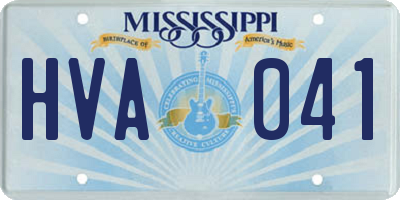 MS license plate HVA041
