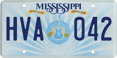 MS license plate HVA042