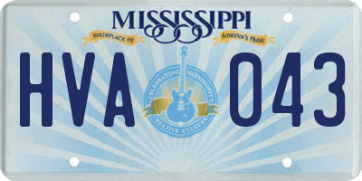 MS license plate HVA043