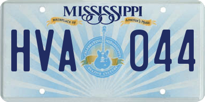 MS license plate HVA044