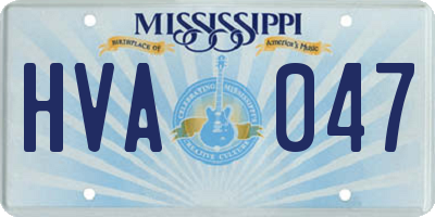 MS license plate HVA047