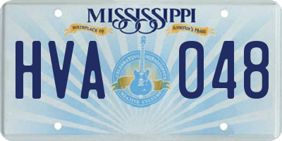 MS license plate HVA048