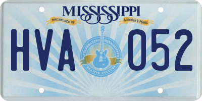 MS license plate HVA052