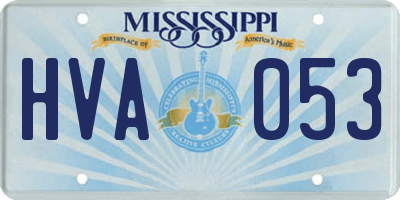 MS license plate HVA053