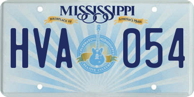 MS license plate HVA054