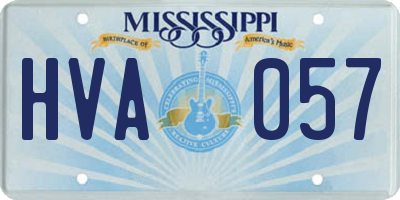 MS license plate HVA057