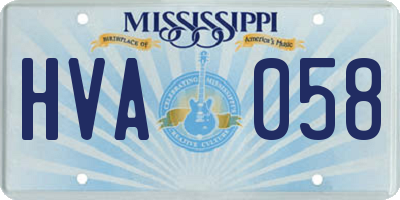 MS license plate HVA058