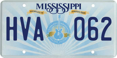 MS license plate HVA062