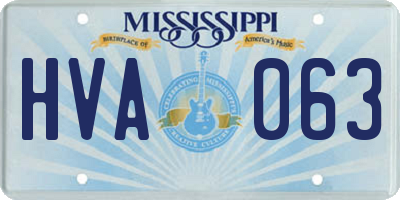 MS license plate HVA063