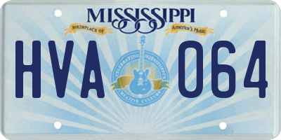 MS license plate HVA064
