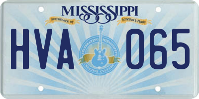 MS license plate HVA065