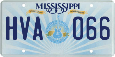 MS license plate HVA066