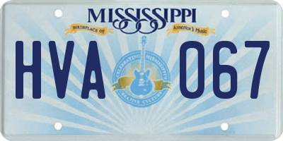 MS license plate HVA067