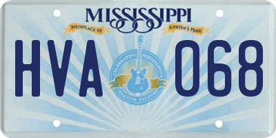 MS license plate HVA068