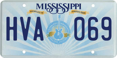 MS license plate HVA069
