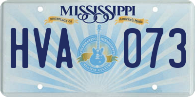 MS license plate HVA073