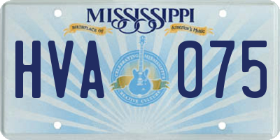 MS license plate HVA075