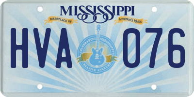 MS license plate HVA076