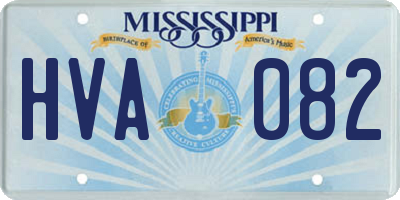MS license plate HVA082