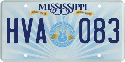 MS license plate HVA083
