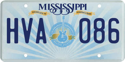 MS license plate HVA086