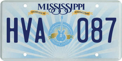 MS license plate HVA087