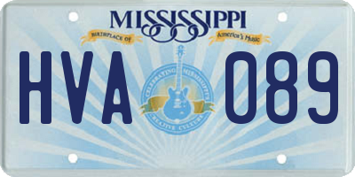MS license plate HVA089