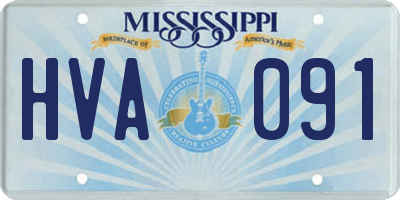 MS license plate HVA091