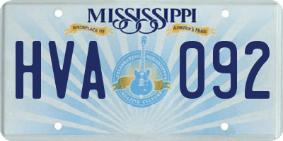 MS license plate HVA092