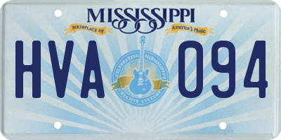MS license plate HVA094